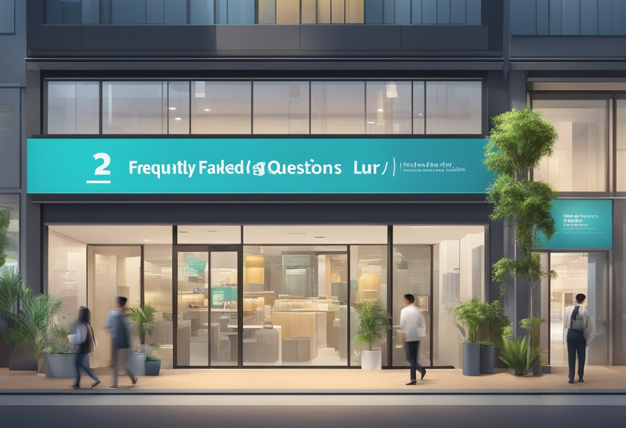 A signboard with "Frequently Asked Questions" and "Baker Tilly Singapore" displayed prominently