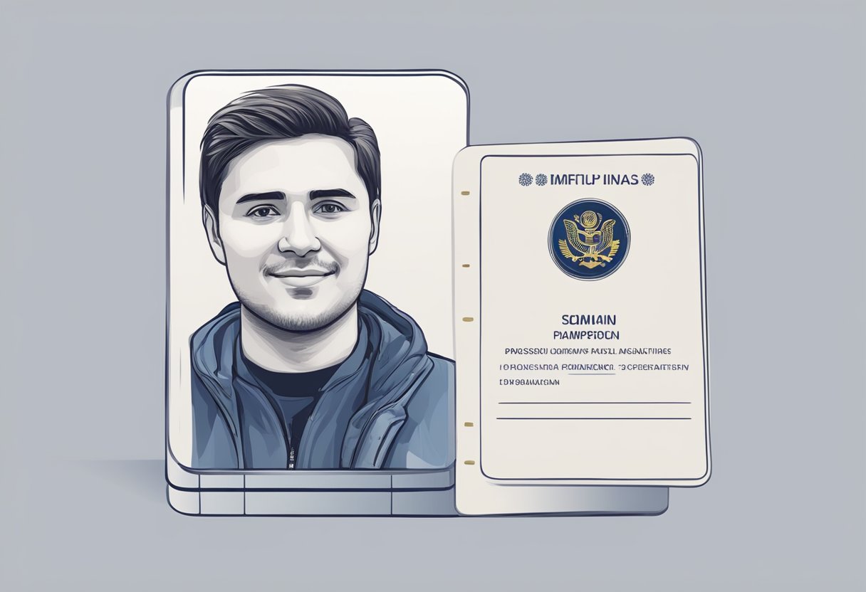 A passport-sized photo with a white background, featuring a clear and centered image of the subject's face. Dimensions should be 35mm x 45mm