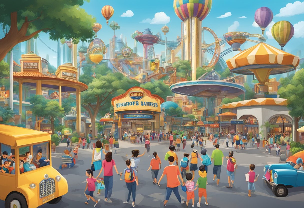 Families enjoying rides, shows, and attractions with their Universal Studios Singapore annual passes
