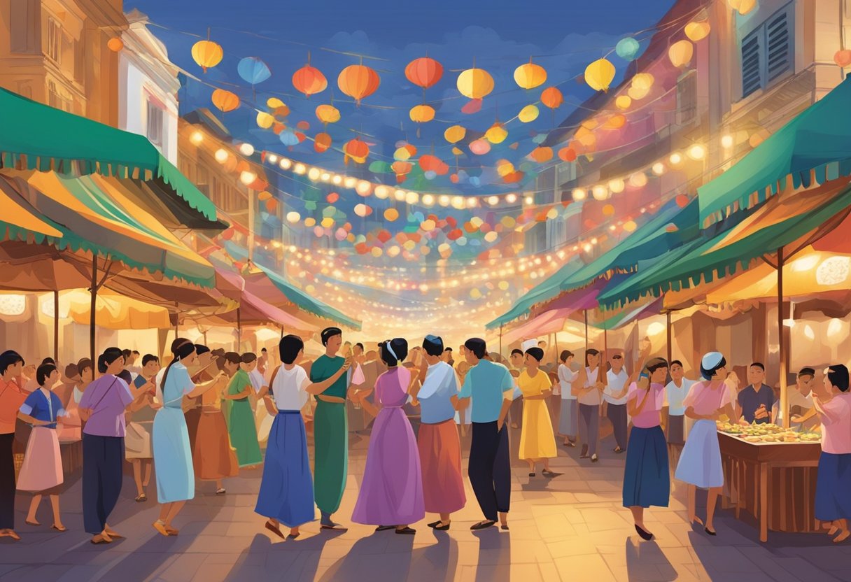 Vibrant colors fill the air as music and dance performances captivate the crowd at the Arts and Heritage Festivals in Singapore. The aroma of local cuisine mingles with the sounds of laughter and celebration