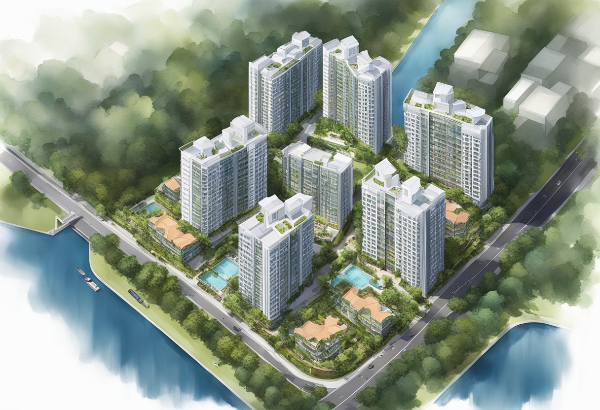 Aerial view of Spottiswoode Residences on Spottiswoode Park Road, Singapore