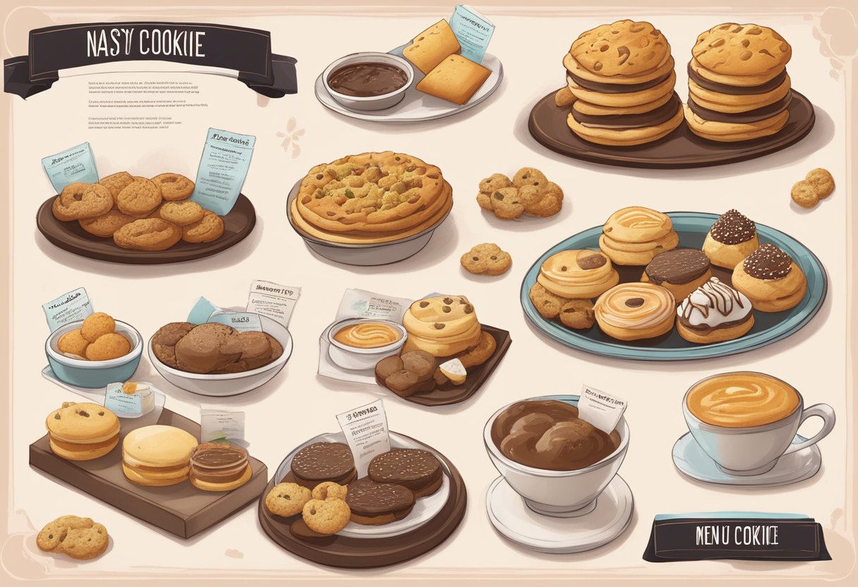 A display of menu highlights and specialities at Nasty Cookie Singapore
