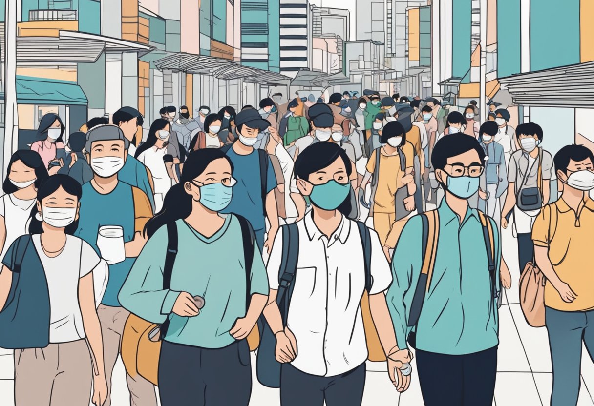 People in Singapore living with Covid-19, not wearing masks