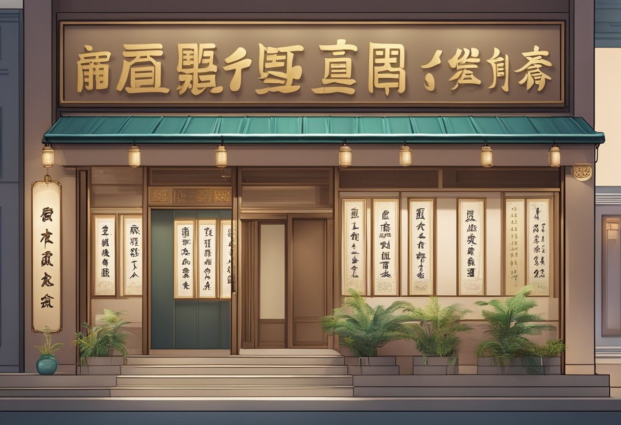 A traditional Chinese medicine clinic in Singapore with a sign displaying "Frequently Asked Questions" in both English and Chinese characters