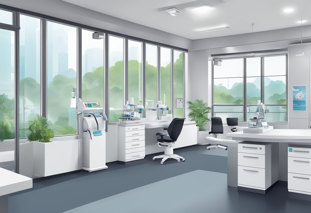 A modern veterinary clinic in Singapore, with bright, clean interiors and state-of-the-art equipment