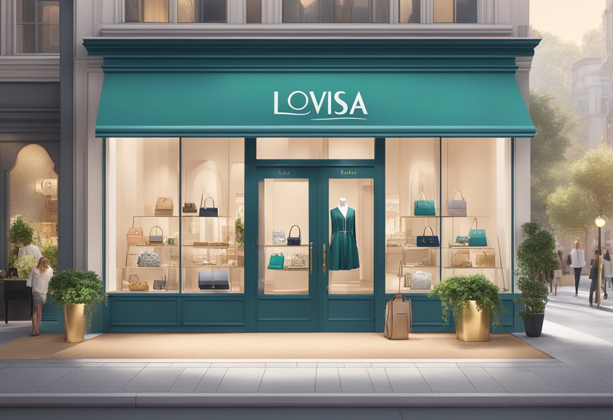 A bright and inviting storefront with the Lovisa logo prominently displayed, surrounded by trendy accessories and jewelry on display