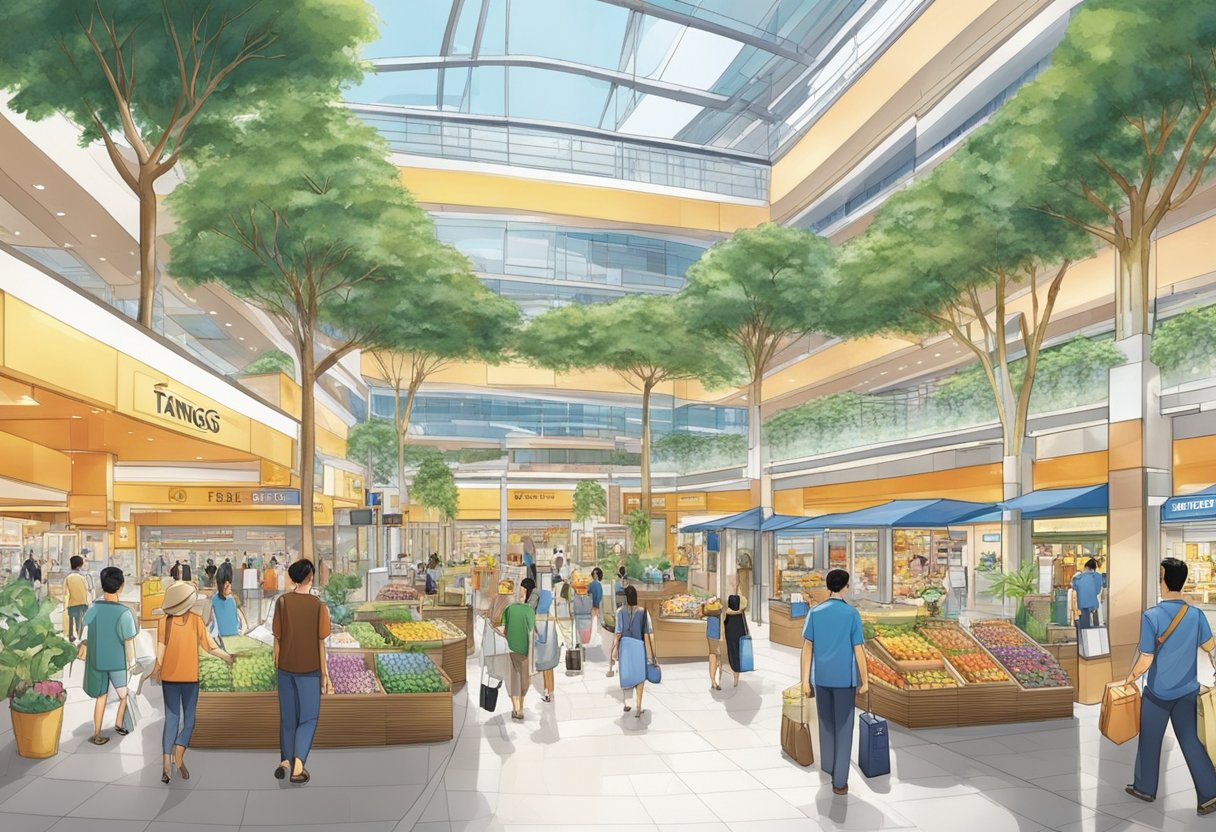 The bustling Services and Amenities area at Tangs Plaza, Singapore, showcases a variety of offerings and conveniences for shoppers
