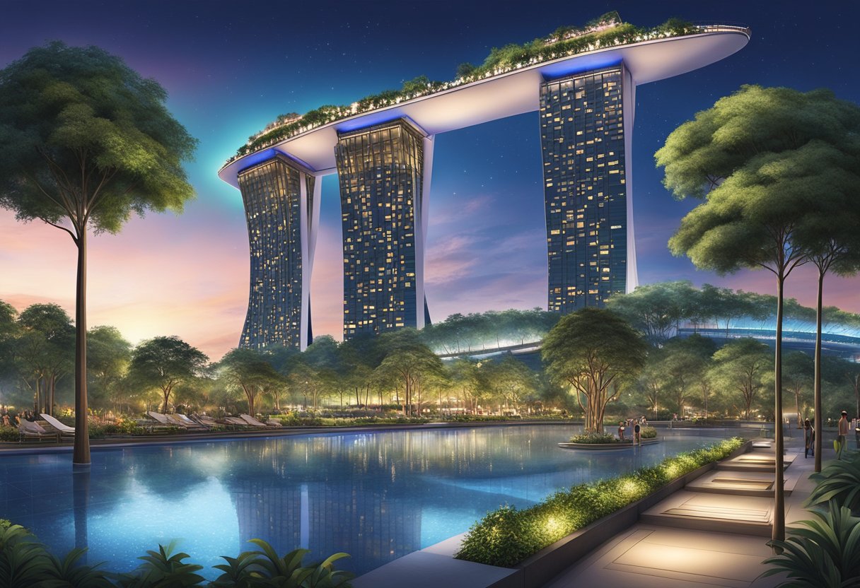 The iconic Marina Bay Sands and its stunning infinity pool overlooks the city skyline, while the futuristic Gardens by the Bay dazzles with its towering supertrees and colorful light displays