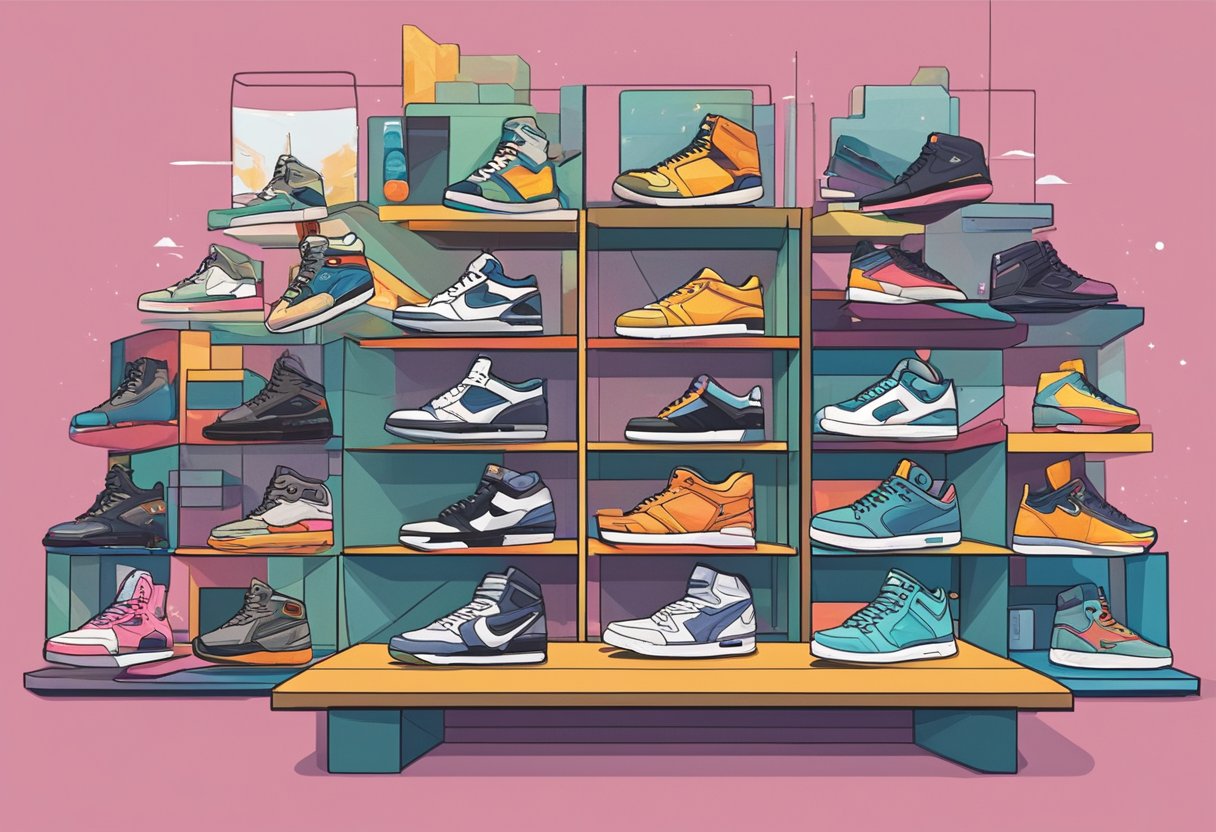Attendees browsing sneaker displays, engaging in trades, and participating in panel discussions at Sneaker Con Singapore. Displays showcase rare and limited edition sneakers, attracting enthusiasts