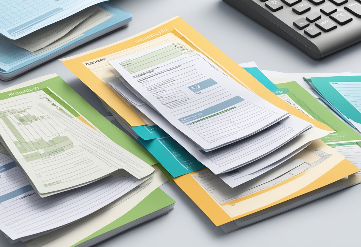 A stack of documents with "Frequently Asked Questions" and "stamp duty singapore" prominently displayed