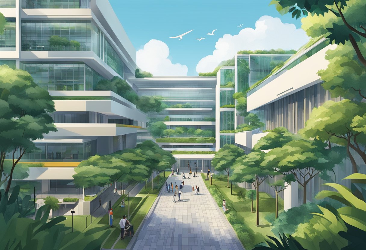 The Singapore University of Technology and Design, with its modern architecture and lush greenery, sits nestled in the heart of a bustling city