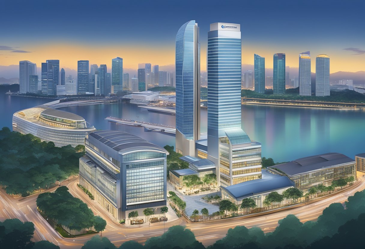 The bustling cityscape of Singapore surrounds the modern and accessible Citadines Raffles Place, with its sleek architecture and convenient location