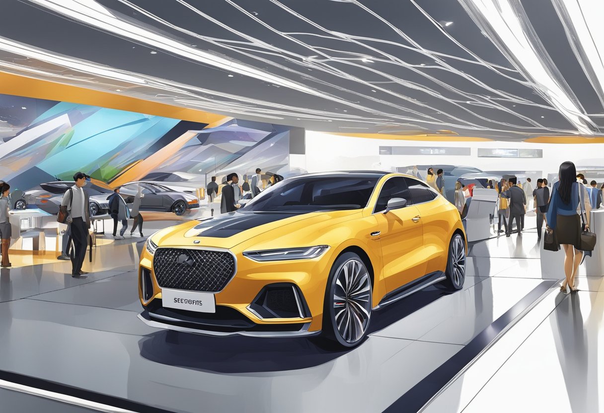 The Singapore motor show buzzes with visitors exploring sleek cars, taking test drives, and admiring the latest automotive technology and designs