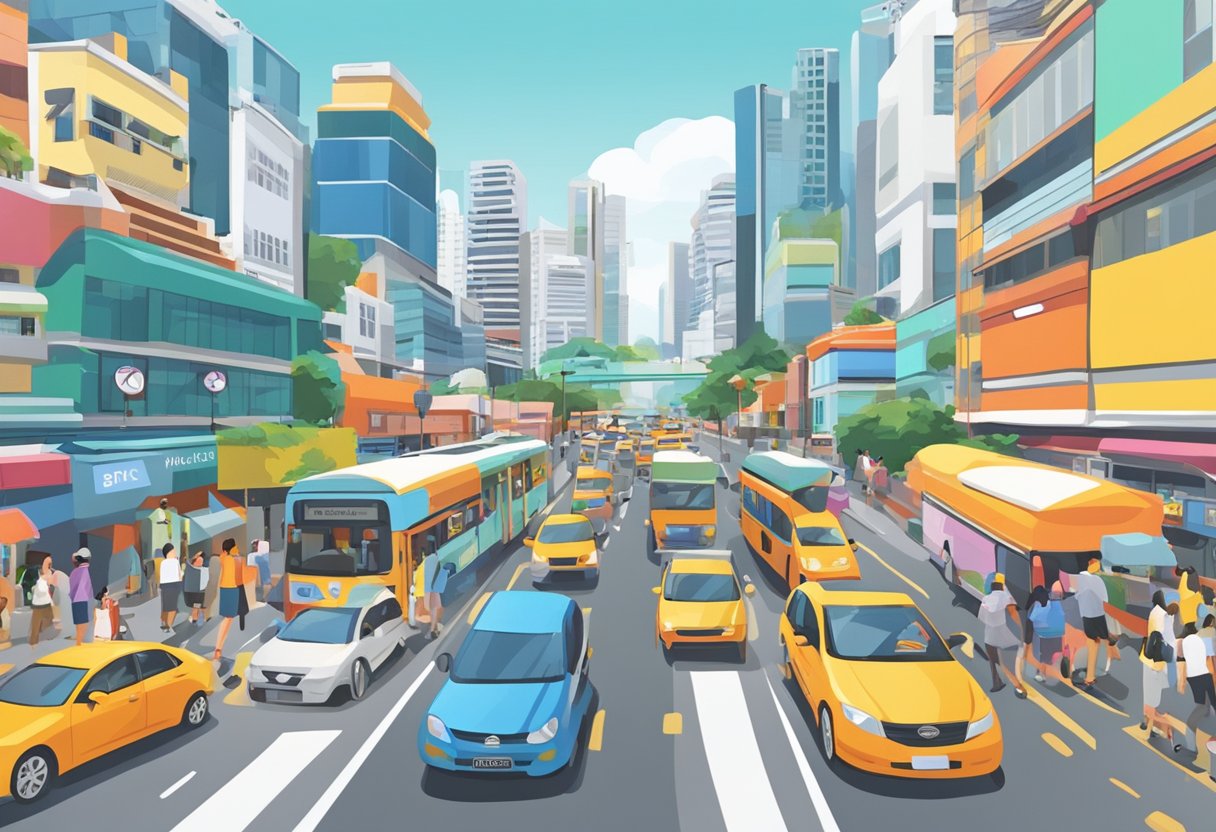 A live camera on a busy street in Singapore captures the city's vibrant energy and diverse culture