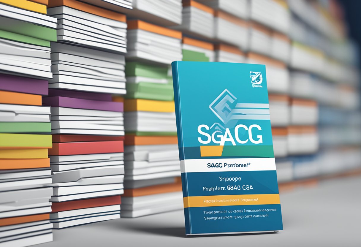 A stack of FAQ pamphlets on a table, with the SGAC Singapore logo prominently displayed