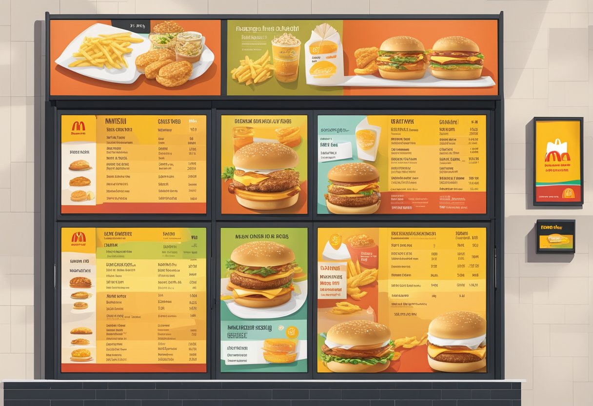 The menu board displays McDonald's breakfast items and prices in Singapore