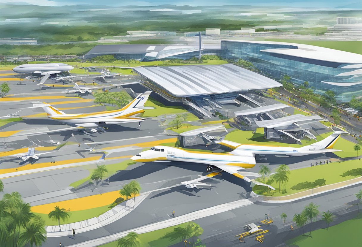 A bustling aviation expo in Singapore showcases cutting-edge technology and innovative aircraft designs