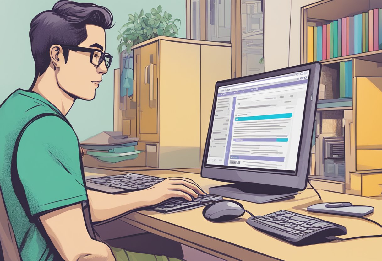 A computer user scrolling through listings on Craigslist Singapore