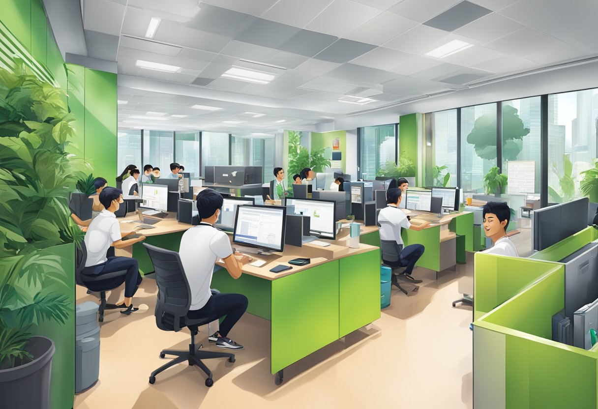 The Grab office in Singapore bustles with community initiatives and a vibrant work culture
