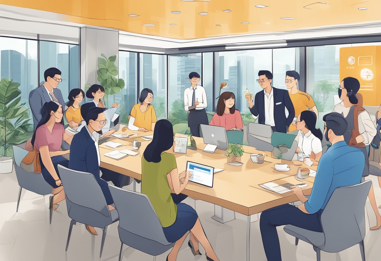 A group of people enjoying exclusive benefits at TCC Singapore, with a membership card in hand