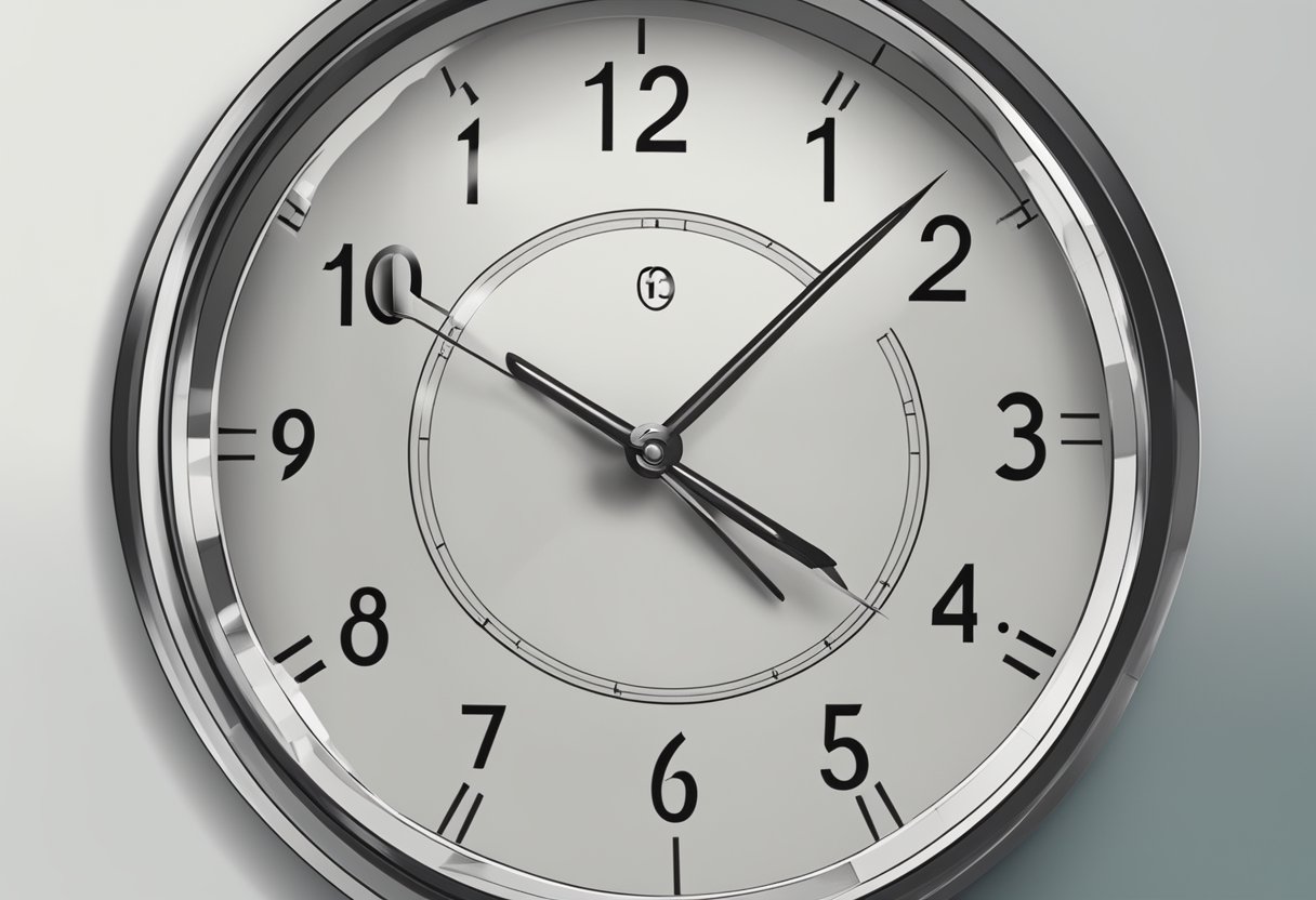 A clock displaying the current time in Singapore, with clear numbers and hands indicating the hour and minute