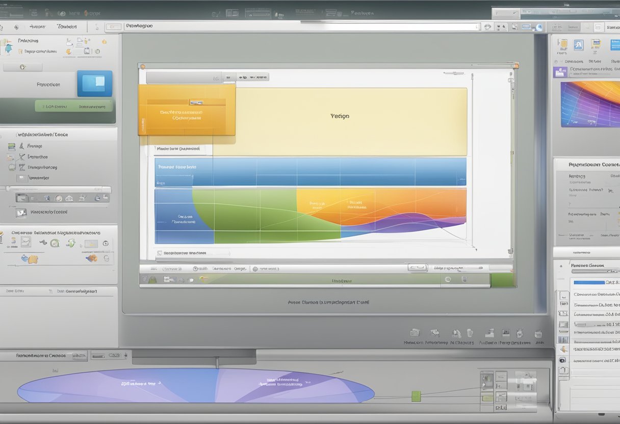 A computer screen displaying a PowerPoint presentation, with the cursor clicking on the 