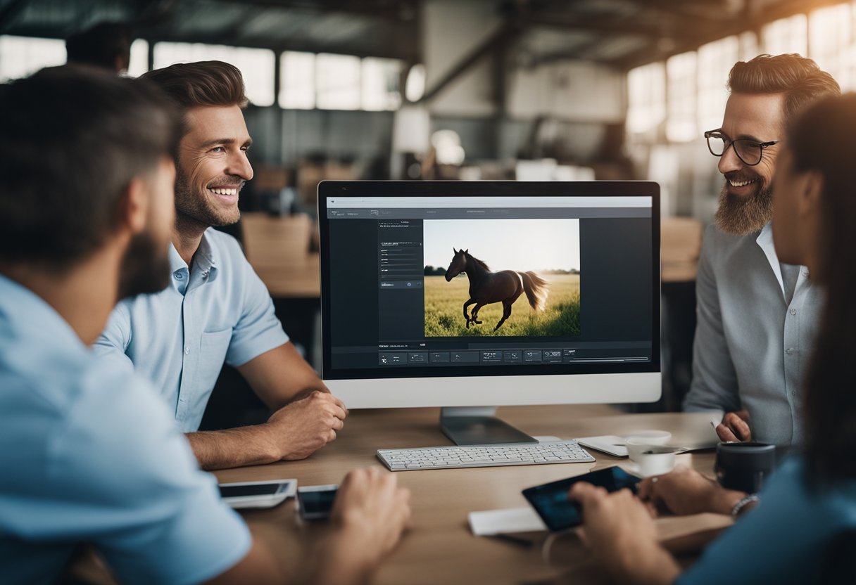 A group of horse experts lead a webinar, sharing knowledge and tips