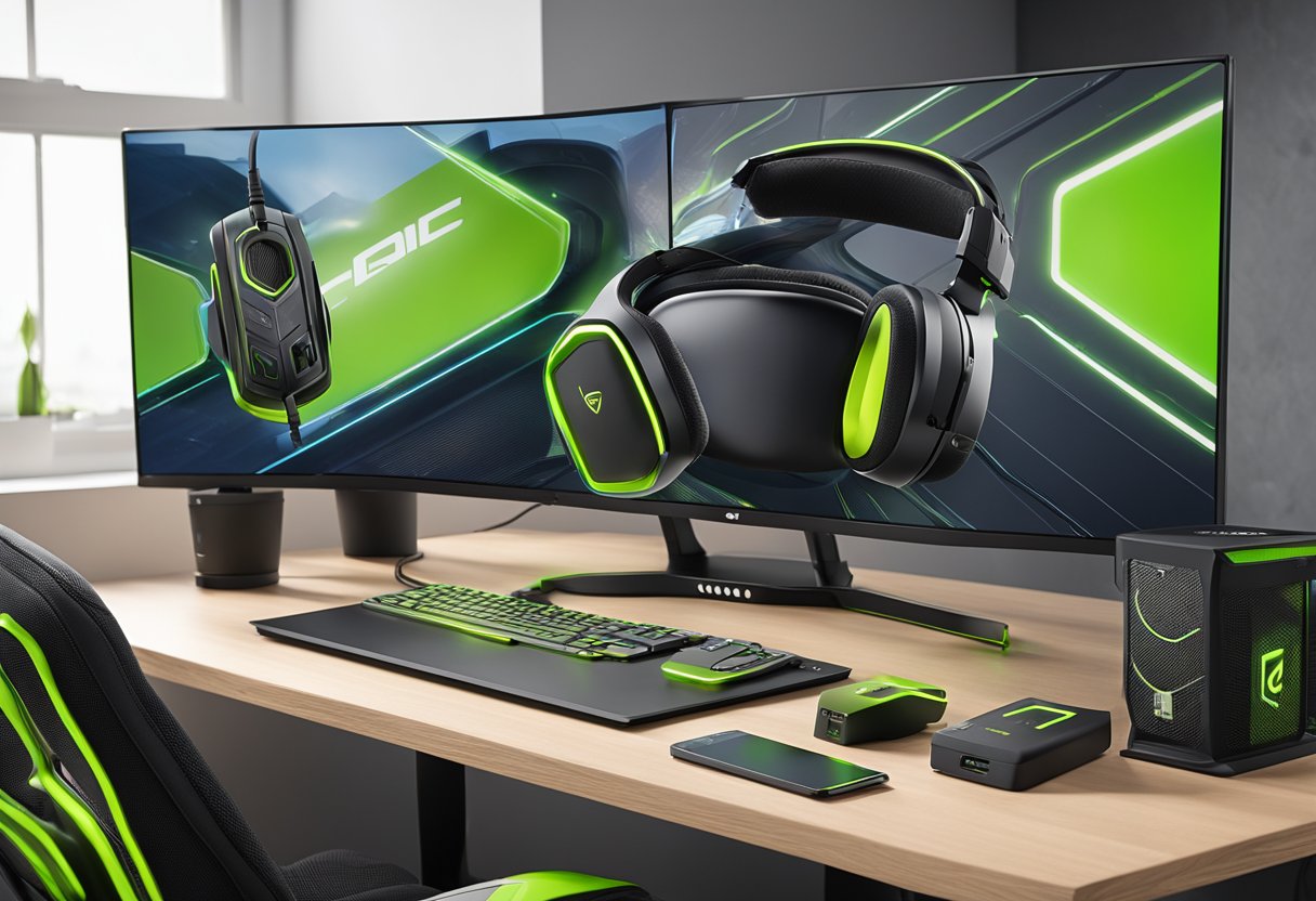 The LDAS Geforce1 TH11 Trucker Headset sits on a desk, with a sleek design and a long-lasting battery, ready to keep you connected throughout the day