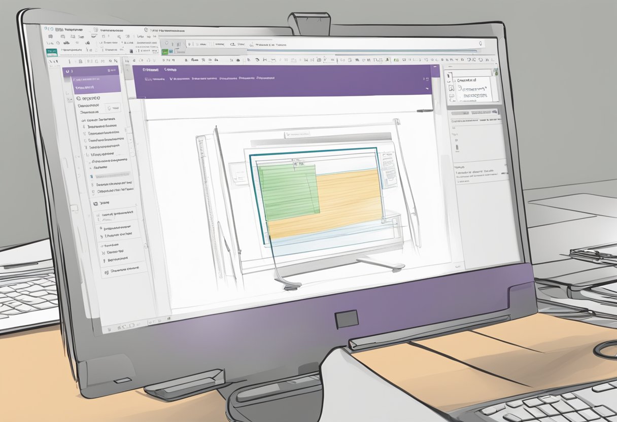 A computer screen showing a PowerPoint presentation being dragged and dropped into a OneNote notebook