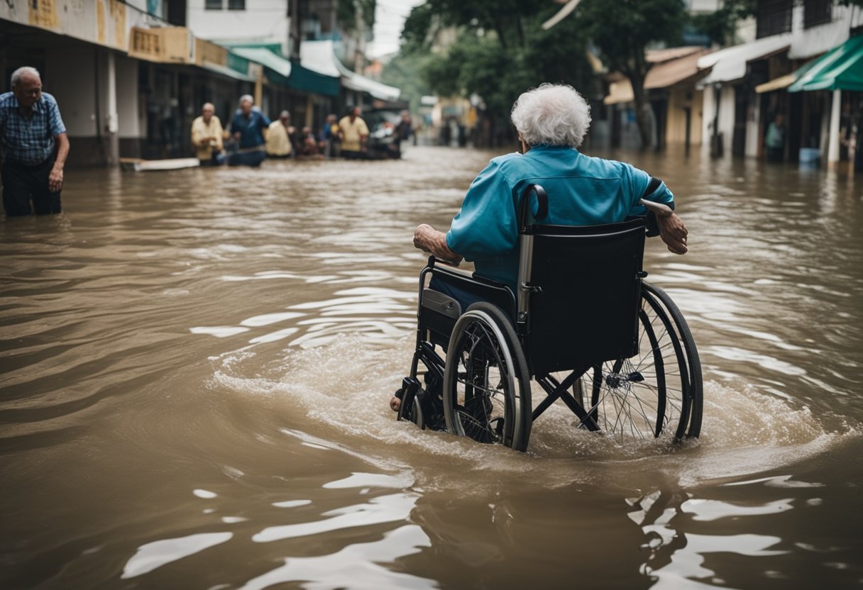 Idosos e cadeirantes enfrentam enchente como a do Rio Grande do Sul