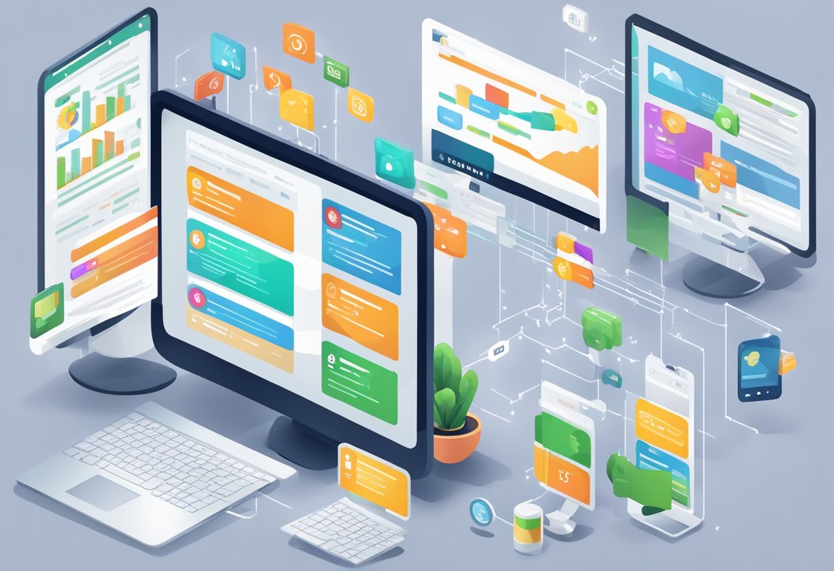 A computer screen displaying various affiliate marketing websites with high traffic. Multiple tabs open with different strategies and analytics