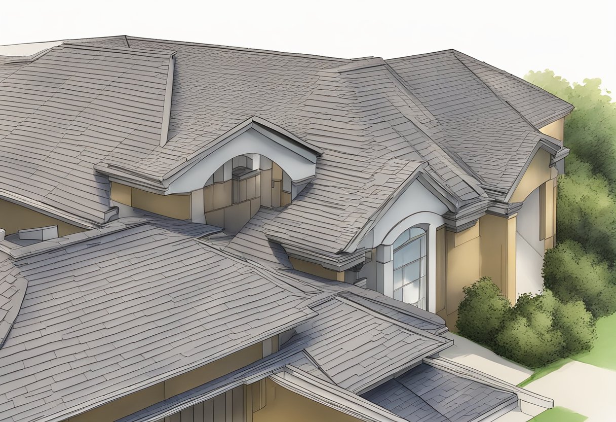 A roof with multiple vents in Sugar Land, TX