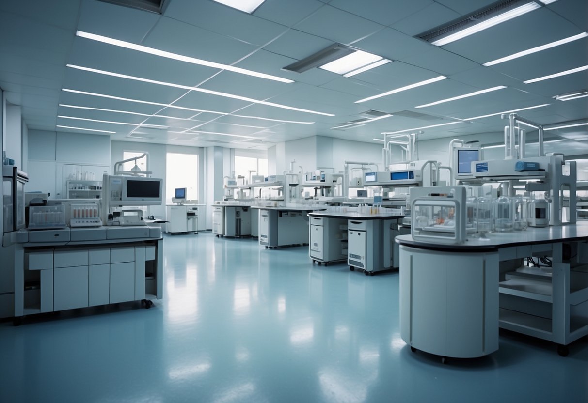 A modern laboratory with advanced equipment and technology for cord blood banking