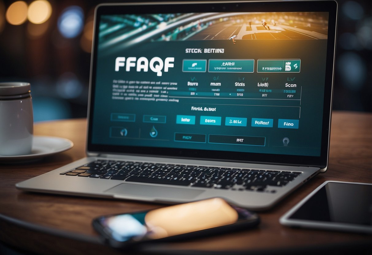 A computer screen displaying the FAQ page for Singapore Pool sport betting, with a list of questions and answers, and the Singapore Pool logo in the corner