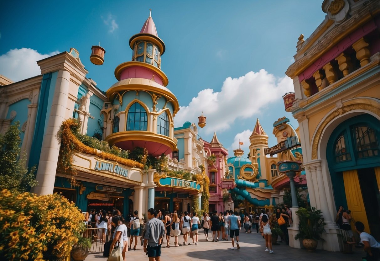 Thrilling rides, colorful buildings, and lively entertainment at Universal Studios Singapore