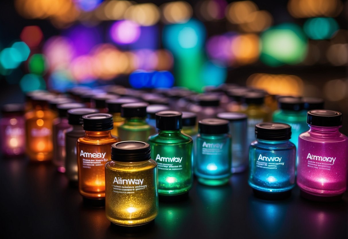 A colorful and vibrant display of the Amway Singapore logo with a list of frequently asked questions displayed in clear, easy-to-read text