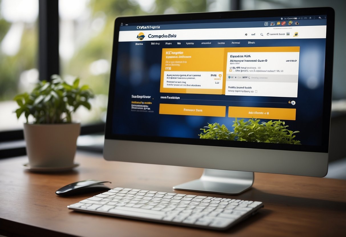 A computer screen showing the Expedia Singapore website with a list of frequently asked questions and a search bar