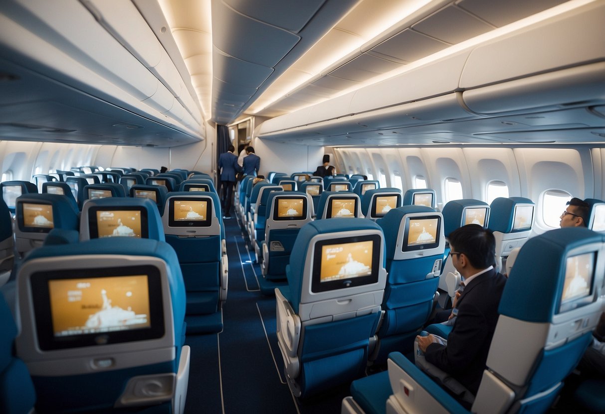 Passengers enjoy spacious seats, modern amenities, and attentive service on Xiamen Airlines. The cabin is bright and clean, with soothing lighting and calming decor