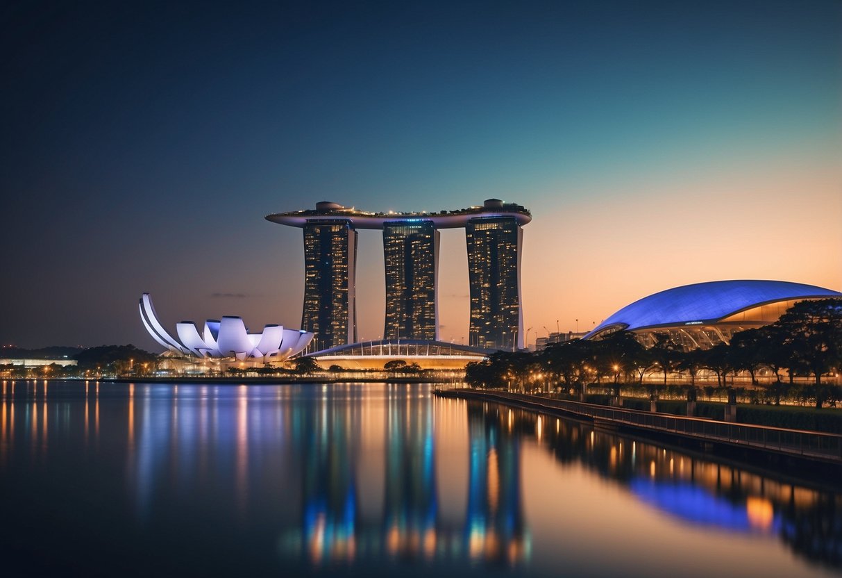 Hamilton Singapore: skyline with iconic Marina Bay Sands, bustling streets, and vibrant city lights