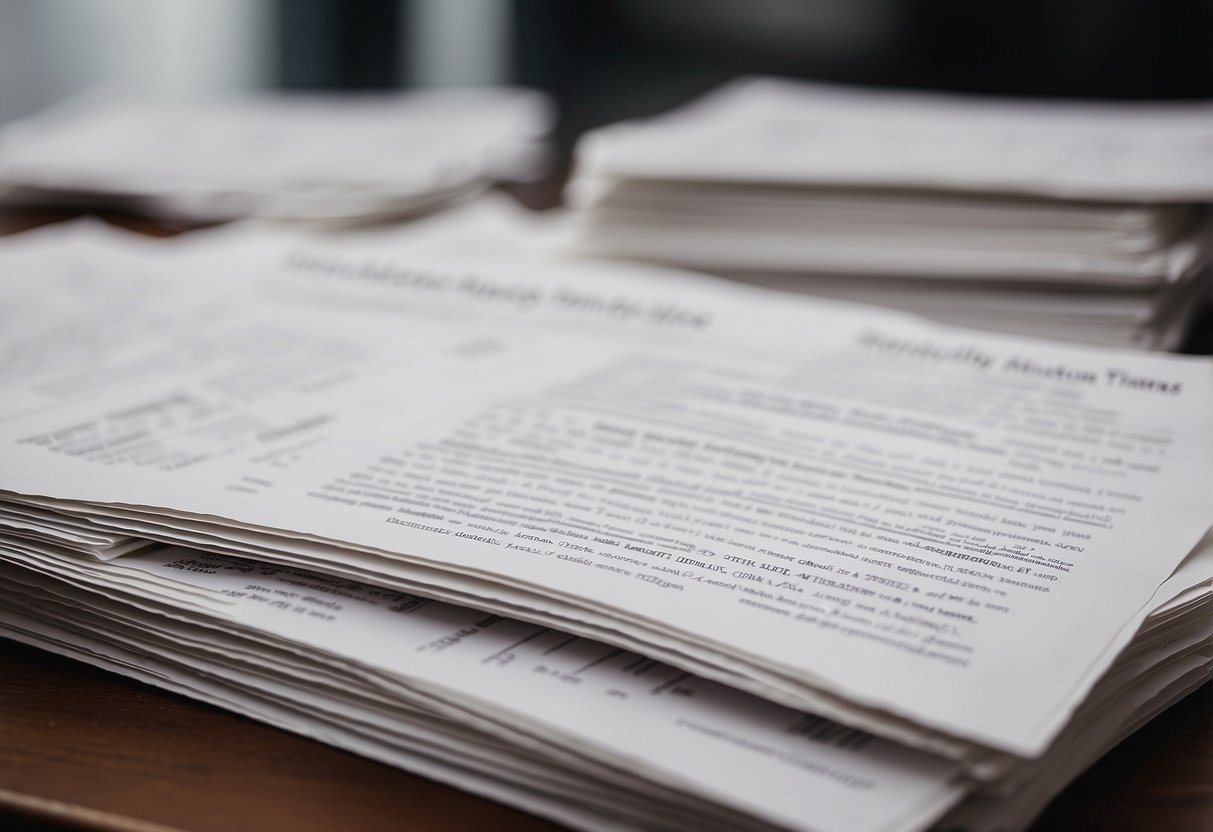 A stack of FAQ sheets on a table with the title "Frequently Asked Questions Hamilton Singapore" prominently displayed