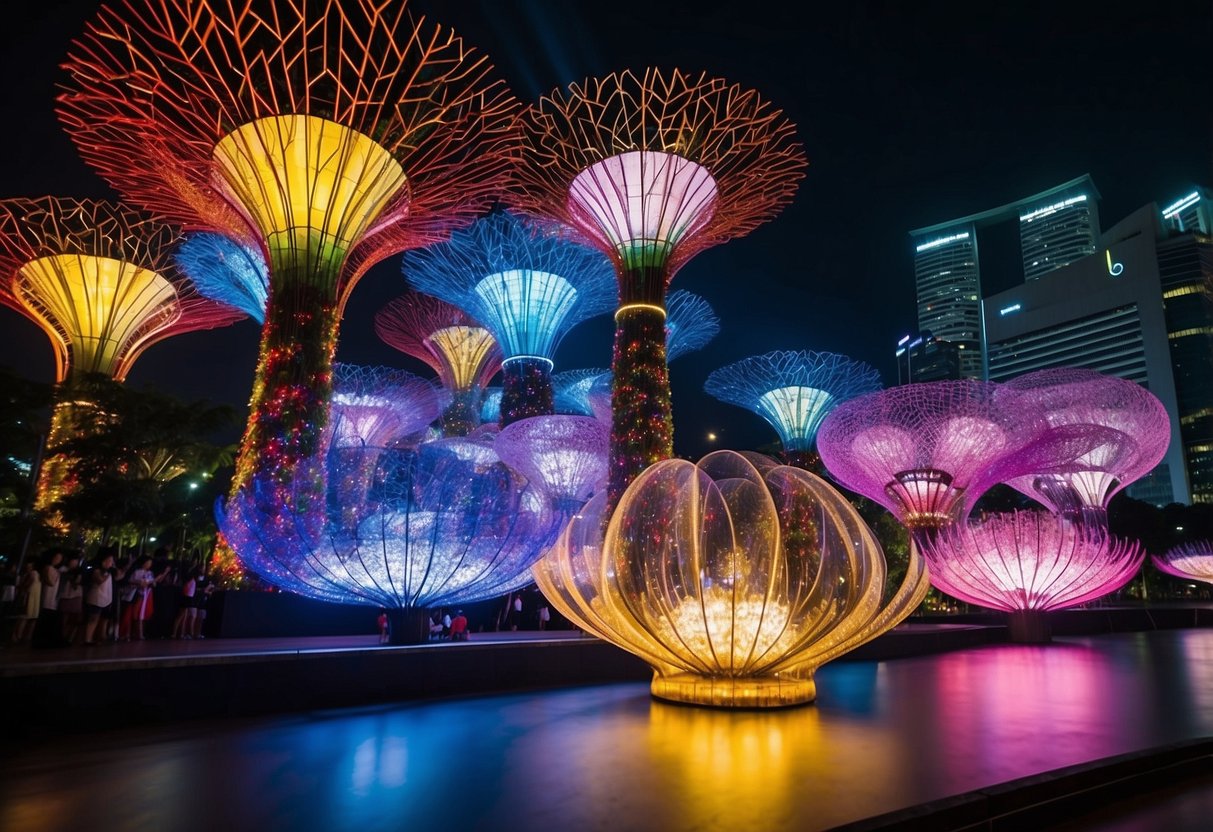 The Singapore Night Festival dazzles with vibrant light installations and mesmerizing performances, drawing crowds to the illuminated streets and historic buildings