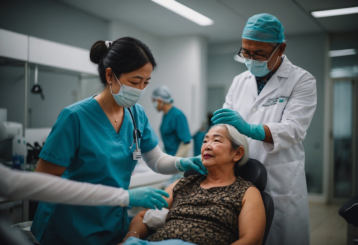 A clinic in Singapore administers Sinovac-CoronaVac vaccine to patients