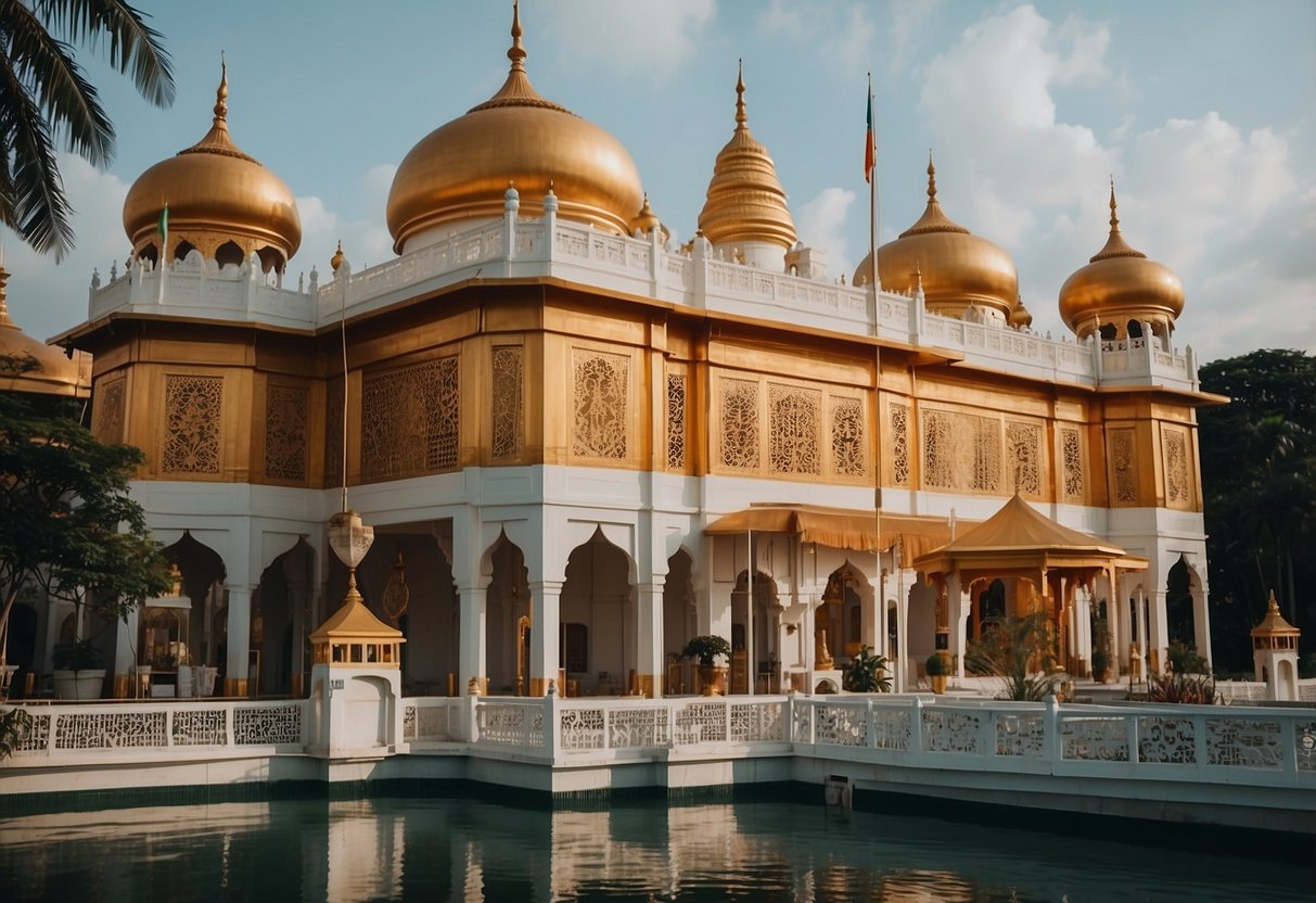 The gurudwara in Singapore stands tall, with intricate architectural details and vibrant colors, symbolizing the rich history and significance of Sikhism in the country