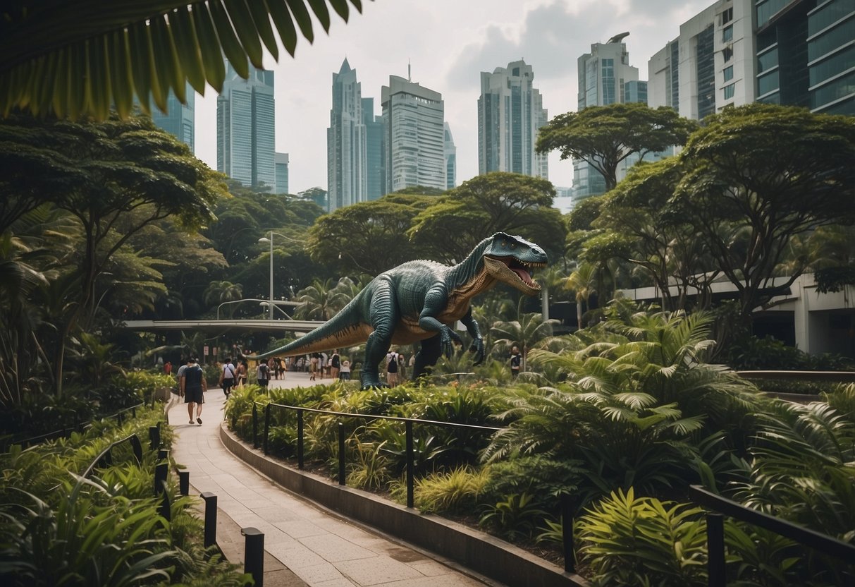 The bustling jurassic mile in Singapore features accessible pathways and modern facilities