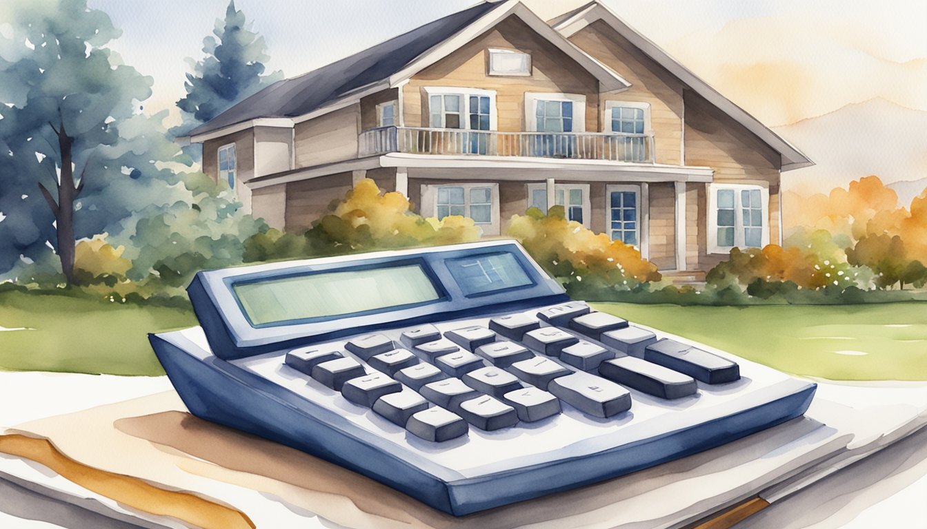 A calculator shows the value of [Keyword] Replacement Cost.</p><p>A house is in the background, symbolizing the property being insured