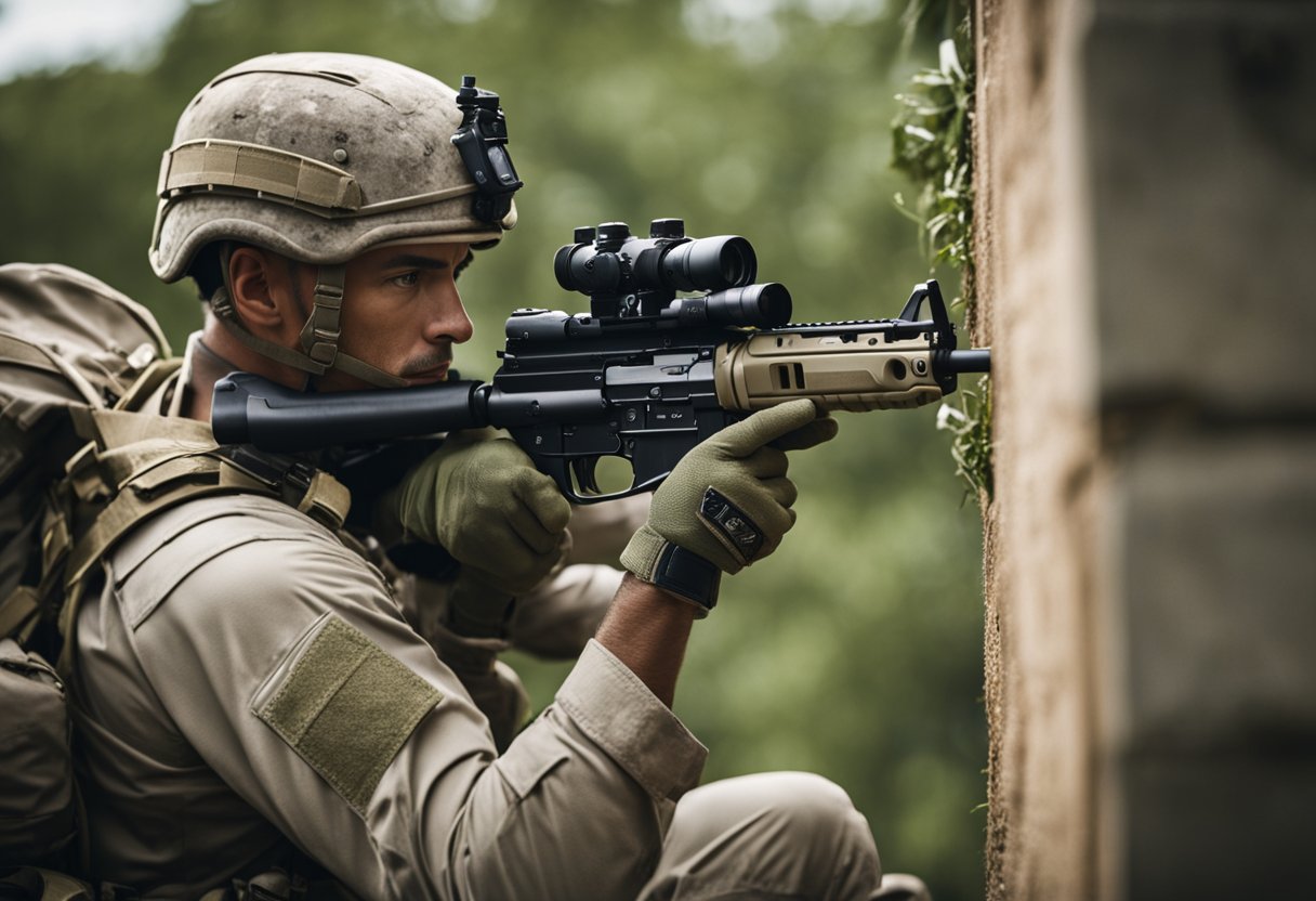 A group of USA commandos undergo intense training, scaling walls, and navigating obstacle courses, preparing for their career pathways