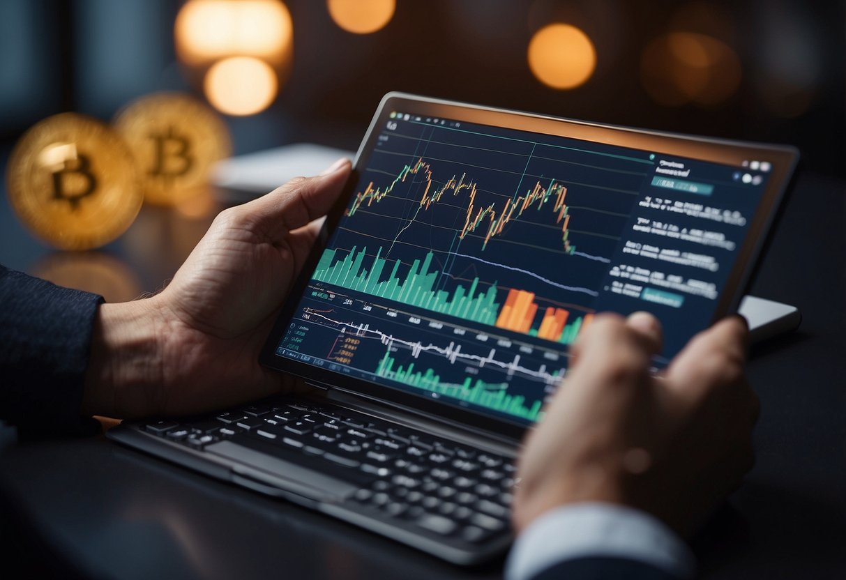 Traditional banks studying crypto charts, adapting services, and updating security measures. Embracing digital currency trend