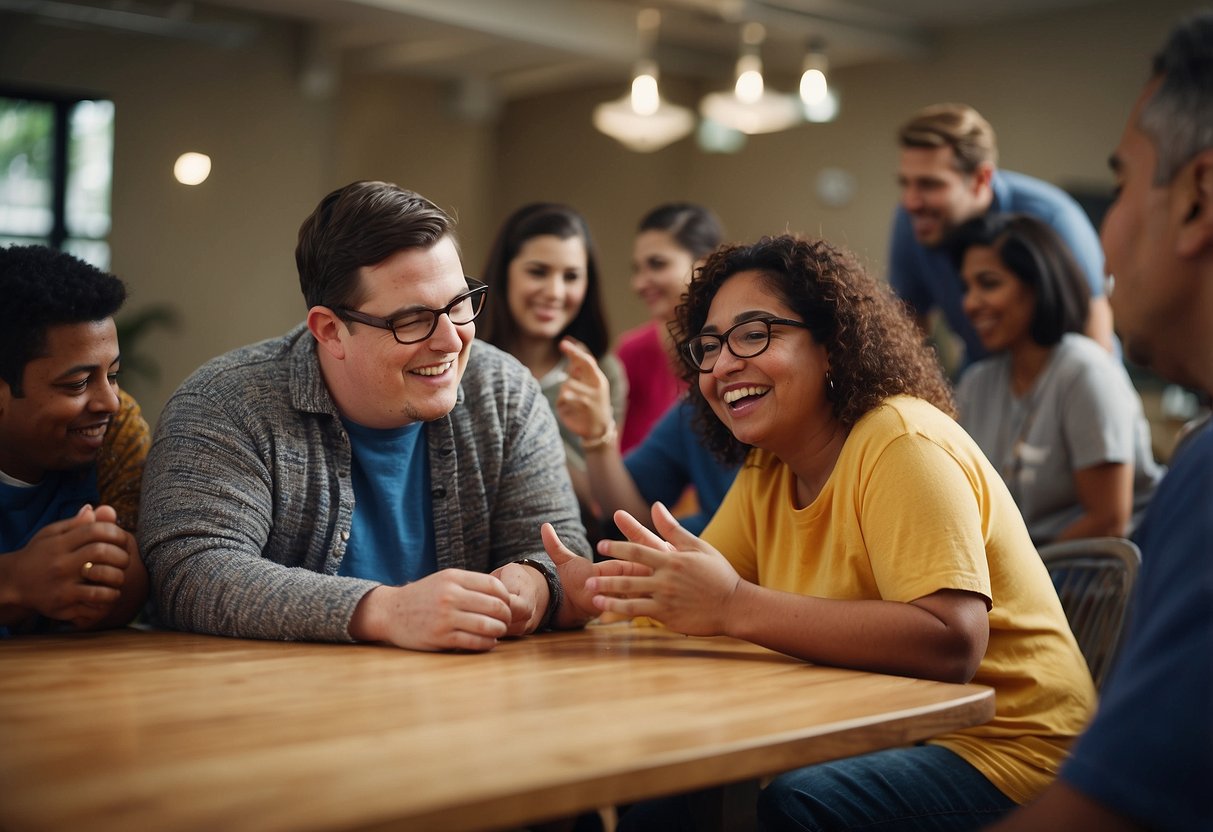 A group of diverse individuals with intellectual disabilities engage in various activities, showcasing their abilities and potential