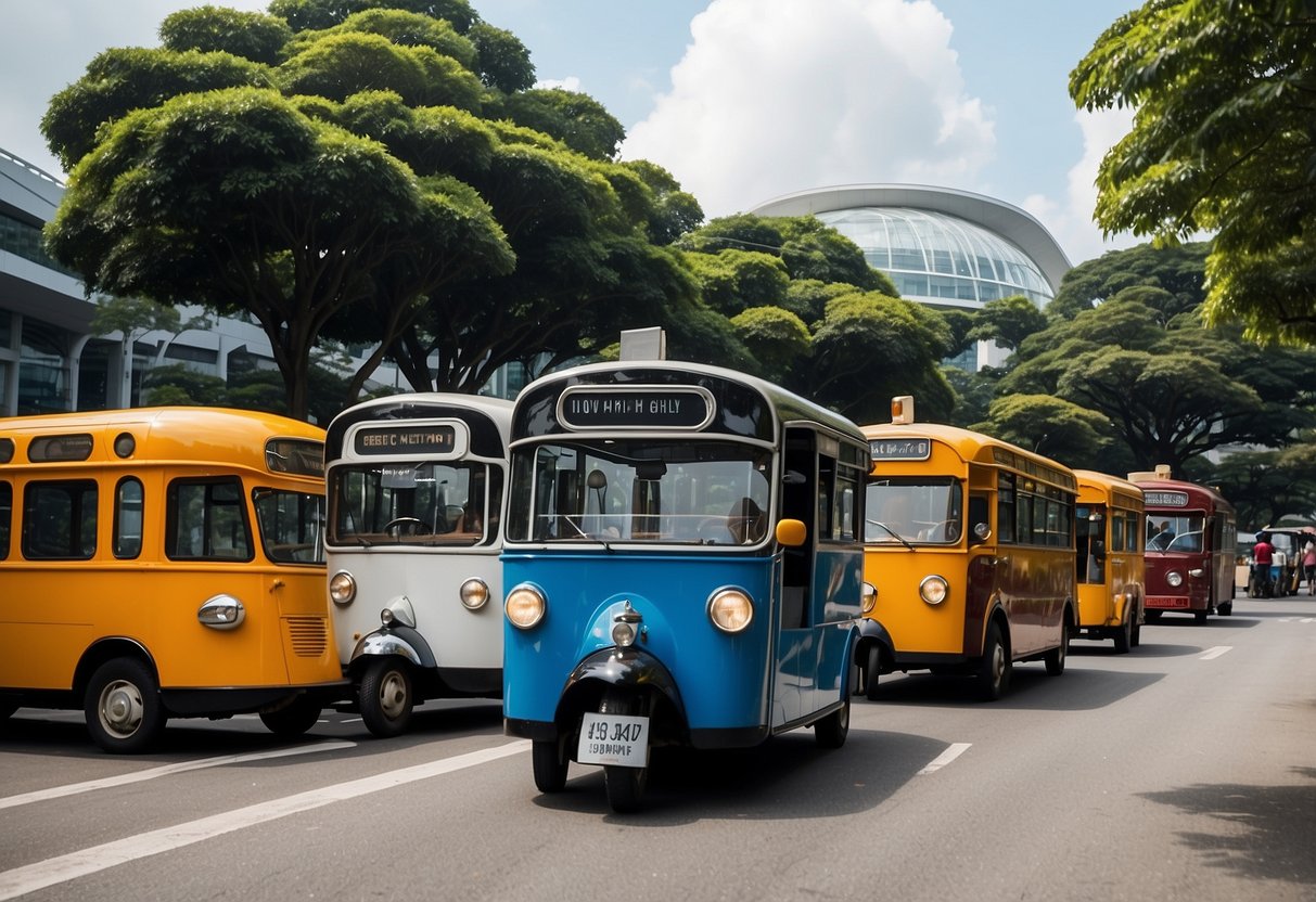 The Singapore Mobility Gallery showcases various modes of transportation, from traditional rickshaws to modern electric vehicles