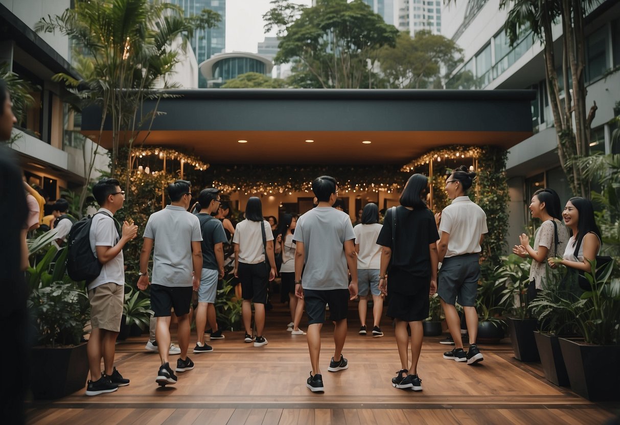 A lively step studio in Singapore hosts community events